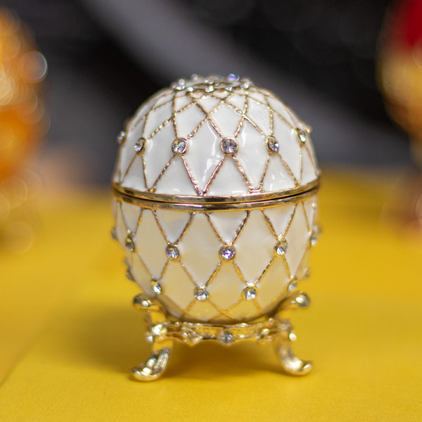 Faberge Egg Twisted Egg with a Crown